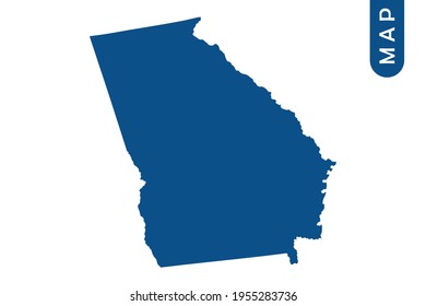 GEORGIA map High Detailed on white background. Abstract design vector illustration eps 10