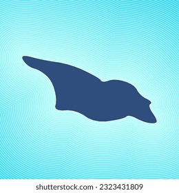 Icono de mapa de Georgia. Forma de campo en el fondo de degradado rayado radiante. Afiche vibrante de Georgia. Ilustración vectorial artística.