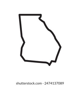 Georgia Map Icon Ideal for Geographic and Travel Themes