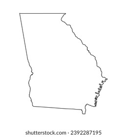 Georgia map icon,vector illustration symbol design