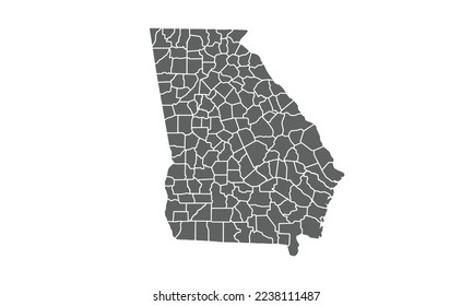 Georgia map isolated on white background.for annual infographics report website layout