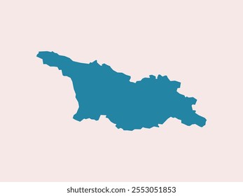 georgia map isolated on white background. Map of georgia. Vector illustration Eastern Europe
