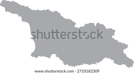 Georgia Map Isolated Silhouette Grey Vector Map Editable