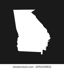 Georgia map on black background