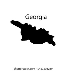 Georgia map on white background