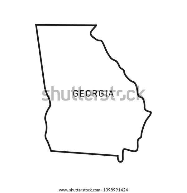 Georgia Map Outline Vector Design Template Stock Vector Royalty Free