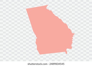 GEORGIA Map salmon Color Background quality files png