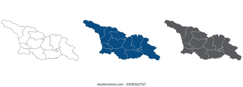 Georgia map. Map of Georgia in set