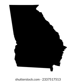 Georgia map shape, united states of america. Flat concept icon symbol vector illustration .