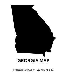 Forma de mapa de Georgia, estados unidos de américa. Icono de concepto plano, ilustración vectorial.