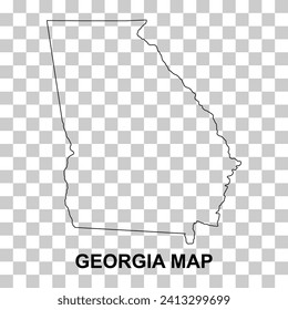 Georgia map shape, united states of america. Flat concept icon symbol vector illustration .