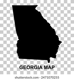 Georgia map shape, united states of america. Flat concept icon symbol vector illustration .