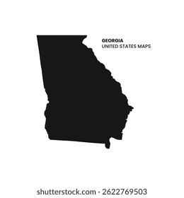 Georgia forma de mapa, Estados Unidos de América. Icono de concepto plano símbolo Ilustración vectorial .