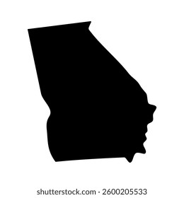 Georgia map silhouette. Vector image