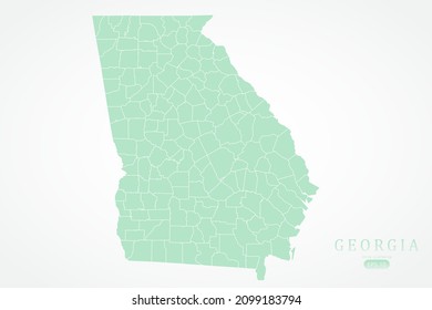 Georgia Map Usa States World Map Stock Vector (Royalty Free) 2099183794 ...