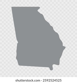 Georgia map vector illustration, scribble sketch Georgian. Georgia state silhouette, line style. America illustration Georgia Map Black, State Border, United States, US America, Transparent,solated