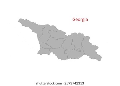 Georgia Map vector illustration. Georgia Map silhouette