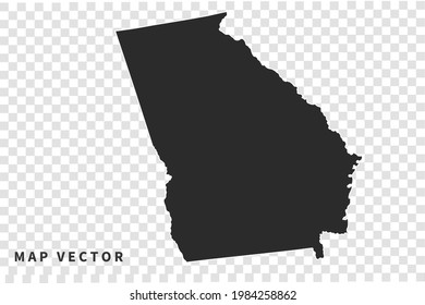 GEORGIA map vector, isolated on transparent background