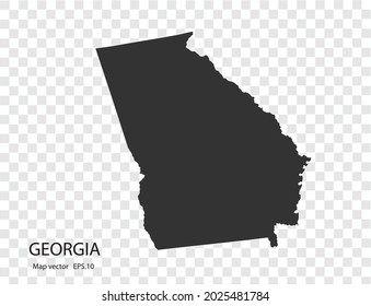 GEORGIA map vector, isolated on transparent background