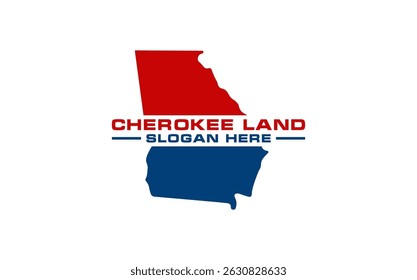 Georgia map vector logo design
