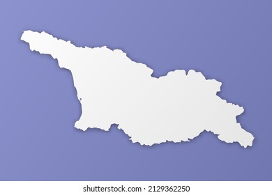 Georgia Map - World map International vector template with paper style including shadow and white color on purple background for design, infographic, banner - Vector illustration eps 10