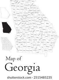 Georgia Maps Outline DXF Files Georgia Cut Files United States of America Vector Files Georgia Vector MS Map Clip Art For Laser Cutting