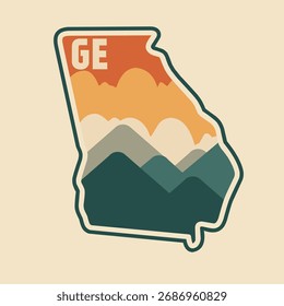 Distintivo, etiqueta, etc. da Georgia Mountain Range