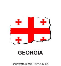 Georgia National Flag Attractive And Cool Vector