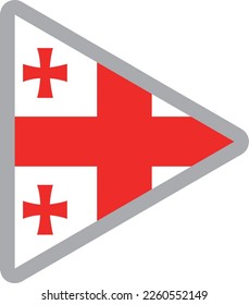 Vector de icono de bandera nacional de Georgia Material de ilustración