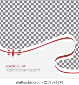 Georgia national flag ribbon stock vector