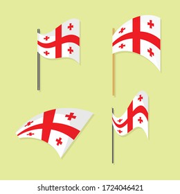 Georgia national flag simple vector design