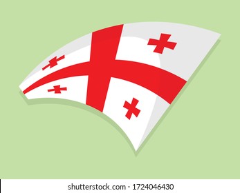 Georgia national flag simple vector design