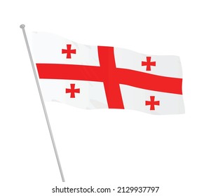 Georgia National Flag. Vector Illustration