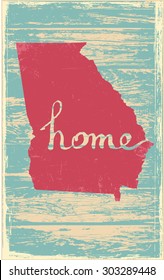 Georgia nostalgic rustic vintage state vector sign