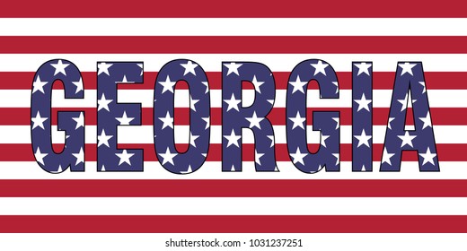 Georgia on USA flag