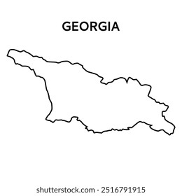 Georgia outline map. Abstract design, vector illustration.