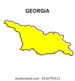 Georgia outline map. Abstract design, vector illustration. Stylized minimal line design	