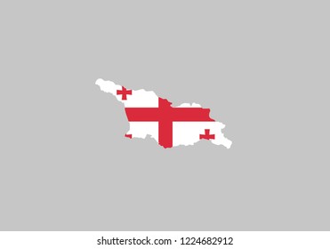 Georgia outline map country shape national borders state