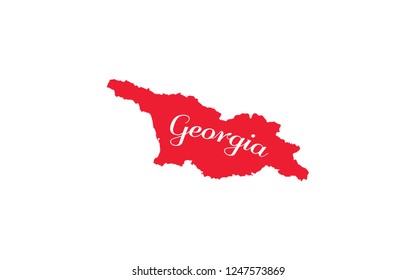 Georgia outline map country shape 