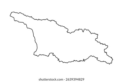Georgia outline map isolated on white background