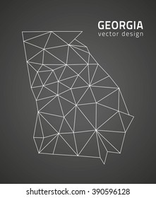 Georgia outline map, USA state