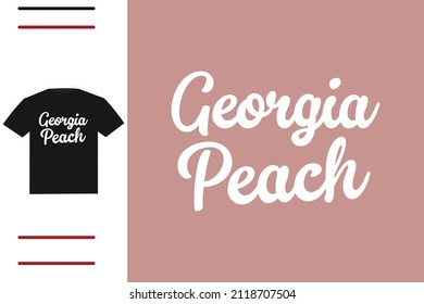 Georgia peach t shirt design