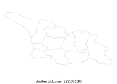 Georgia political map of administrative divisions