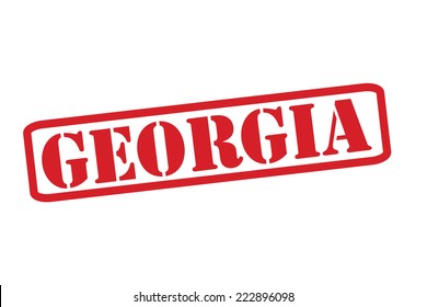 GEORGIA Red Rubber Stamp vector over a white background.