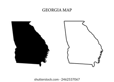 Georgia region country map vector