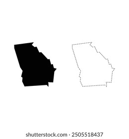 Georgia siluetas mapas Vector fondo transparente