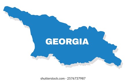Georgia simple flat vector illustration map
