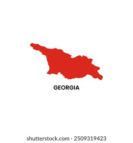 Geórgia simples vetor mapa esboço. Projeto do mapa da bandeira nacional da Geórgia ilustração da bandeira da Geórgia dentro do vetor do mapa. 