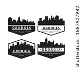 georgia skyline silhouette vector logo