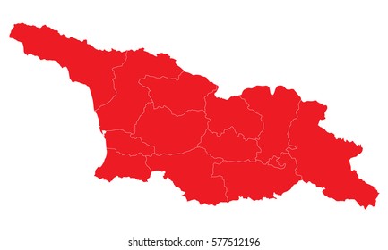 georgia South Ossetia red map